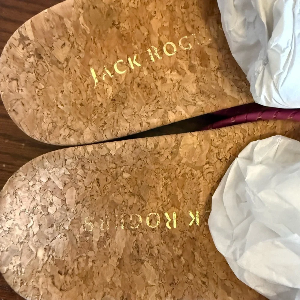 Jack Rogers Hot Pink Cork Women's Sandals flip flops New 7.5‎